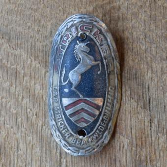 Steuerkopfschild Stricker, 50er Jahre, Originalschild aus Sammlungsbestand 