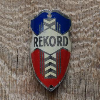Steuerkopfschild Rekord, 30-50er Jahre, Originalschild aus Sammlungsbestand 