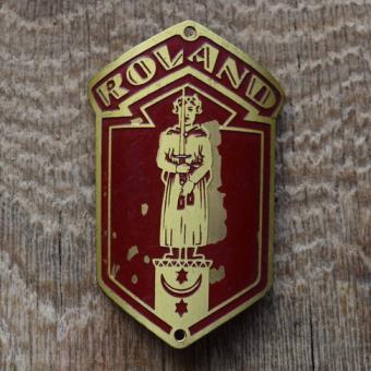 Steuerkopfschild Roland, 30er Jahre, Originalschild aus Sammlungsbestand 