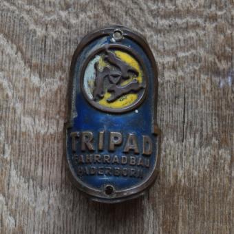 Steuerkopfschild Tripad Paderborn, 50er Jahre, Originalschild aus Sammlungsbestand 