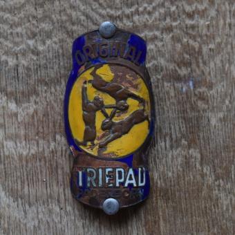 Steuerkopfschild Triepad Paderborn, 30er Jahre, Originalschild aus Sammlungsbestand 