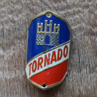 Steuerkopfschild Tornado, 50er Jahre, Originalschild aus Sammlungsbestand 