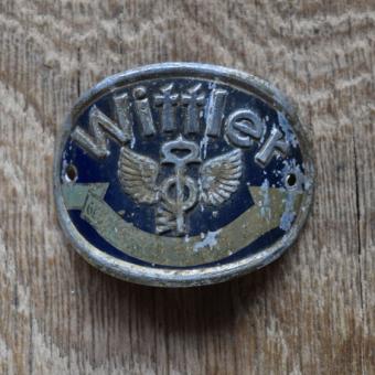 Steuerkopfschild Wittler, 50er Jahre, Originalschild aus Sammlungsbestand 