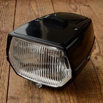 Scheinwerfer Moped, schwarz für Tachoeinbau VDO geeignet, mit Schalter, passend f. viele Mofas 