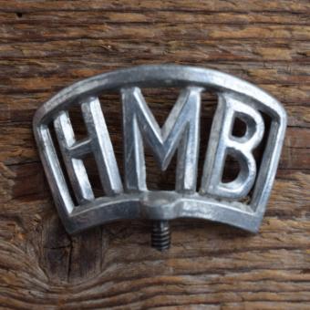 Schutzblechfigur HEINRICH MÜNSTERMANN BUCHHOLZ, Alu Druckguss, orig. Altbestand 50er Jahre 