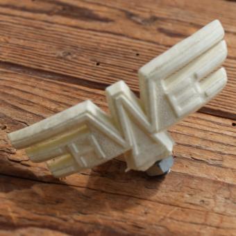 Schutzblechfigur "HWE" HEIDEMANN-WERKE EINBECK, Kunststoff, orig. Altbestand 60er Jahre 