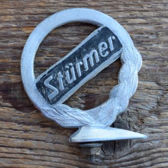 Schutzblechfigur STÜRMER, Alu Druckguss, orig. Altbestand 50er Jahre, Zustand siehe Bild 