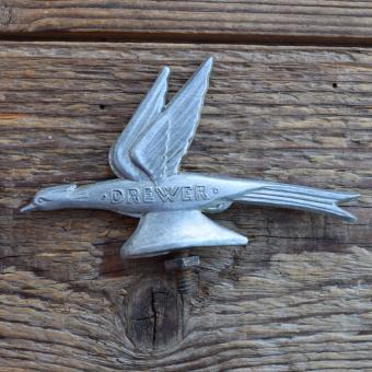 Schutzblechfigur H. DREWER BIELEFELD, Alu Druckguss, orig. Altbestand 30er Jahre, Zustand siehe Bild 