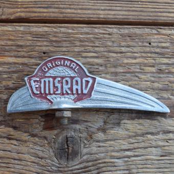 Schutzblechfigur EMSRAD, Alu Druckguss, orig. Altbestand 50er Jahre, Zustand siehe Bild 