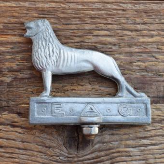 Schutzblechfigur EAG, Alu Druckguss, orig. Altbestand 30-50er Jahre, Zustand siehe Bild 