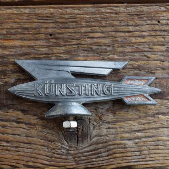 Schutzblechfigur KÜNSTING, Alu Druckguss, orig. Altbestand 50er Jahre, Zustand siehe Bild 