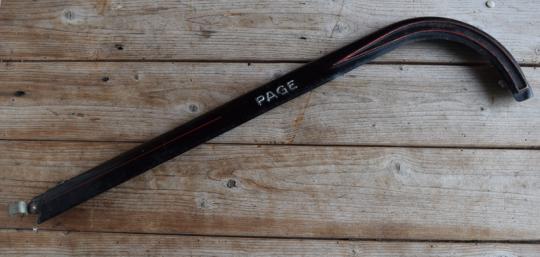 Kettenschutz "PAGE", Länge c.a. 55 cm, orig. 30-50er J., unrestaurierter Zustand gem. Bildern  