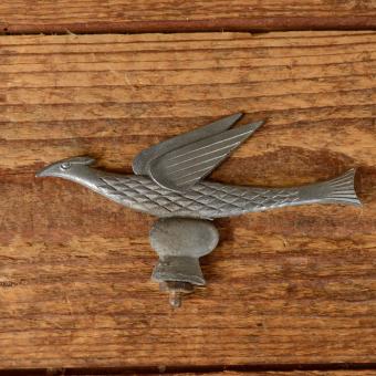 Universale Schutzblechfigur VOGEL - passend für jedes Rad, Alu Druckguss, orig. Altbestand 30er Jahre, Zustand siehe Bild 