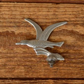 Universale Schutzblechfigur VOGEL - passend für jedes Rad, Alu Druckguss, orig. Altbestand 30-50er Jahre, Zustand siehe Bild 