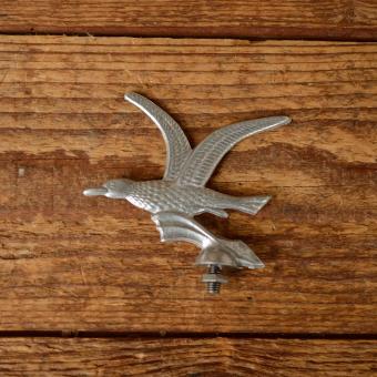 Universale Schutzblechfigur VOGEL - passend für jedes Rad, Alu Druckguss, orig. Altbestand 30-50er Jahre, Zustand siehe Bild 