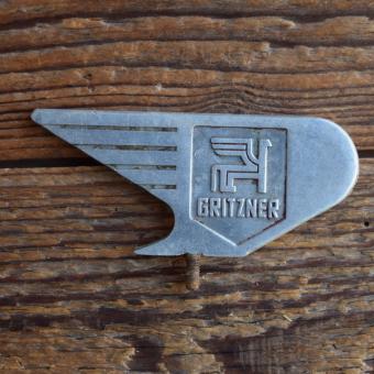 Schutzblechfigur GRITZNER, Alu Druckguss, orig. Altbestand 50er Jahre, Zustand siehe Bild 