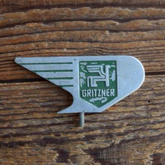 Schutzblechfigur GRITZNER, Alu Druckguss, orig. Altbestand 50er Jahre, Zustand siehe Bild 