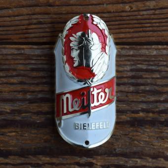 Steuerkopfschild MEISTER, 50er Jahre, Originalschild aus Sammlungsbestand 