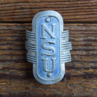 Steuerkopfschild NSU, 50er Jahre, Originalschild aus Sammlungsbestand 