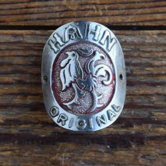 Steuerkopfschild HAHN ORIGINAL, 50er Jahre, Originalschild aus Sammlungsbestand 