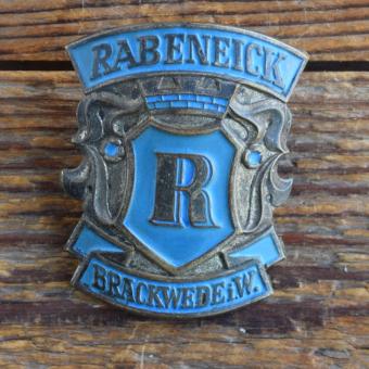 Schutzblechwappen für hinten RABENEICK, 50er Jahre, Originalwappen aus Sammlungsbestand  