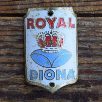 Steuerkopfschild ROYAL DIONA, 50er Jahre, Originalschild aus Sammlungsbestand 