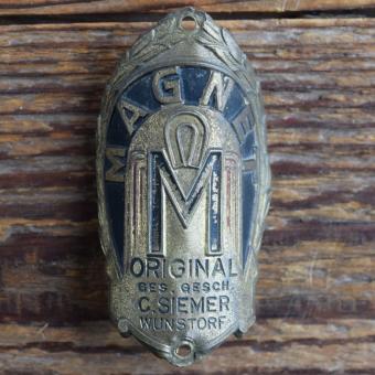 Steuerkopfschild MAGNET, 50er Jahre, Originalschild aus Sammlungsbestand 