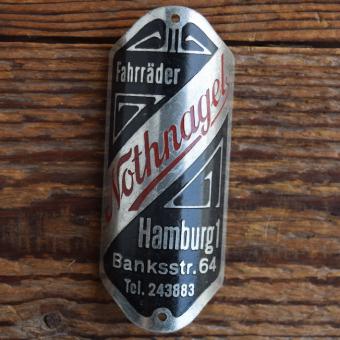 Steuerkopfschild NOTHNAGEL, 30er Jahre, Originalschild aus Sammlungsbestand 
