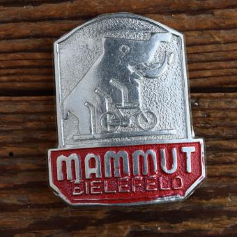 Schutzblechwappen für hinten MAMMUT, 50er Jahre, Originalschild aus Sammlungsbestand 