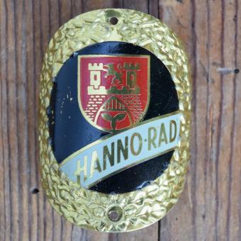 Steuerkopfschild  HANNO-RAD, 50er Jahre, Originalschild aus Sammlungsbestand 