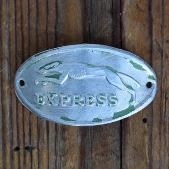 Steuerkopfschild EXPRESS, 50er Jahre, Originalschild aus Sammlungsbestand 