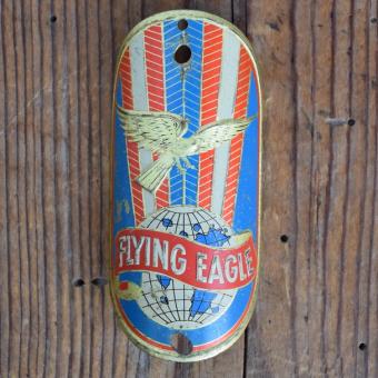 Steuerkopfschild FLYING EAGLE, 50er Jahre, Originalschild aus Sammlungsbestand 