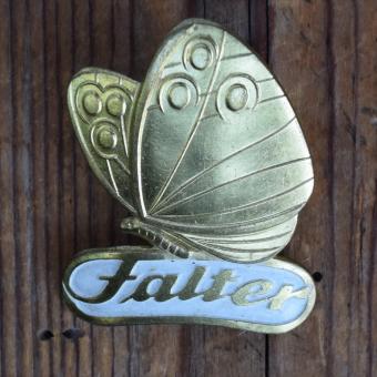 Schutzblechwappen für hinten FALTER, 50er Jahre, Originalwappen aus Sammlungsbestand  