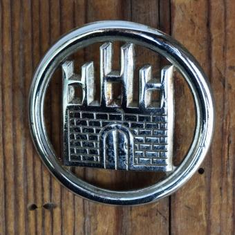 Schutzblechwappen für hinten HERMANN HARTJE HOYA, 50er Jahre, Originalwappen aus Sammlungsbestand    