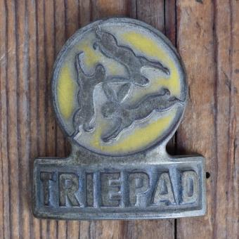 Schutzblechwappen für hinten TRIEPAD, 50er Jahre, Originalwappen aus Sammlungsbestand  