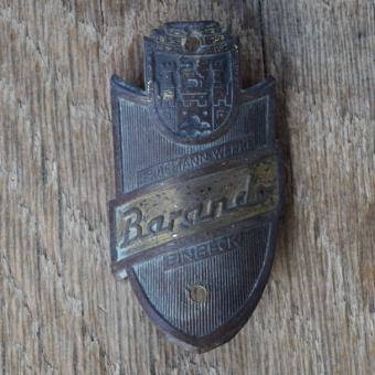 Steuerkopfschild BARANDO, 50er Jahre, Originalschild aus Sammlungsbestand 