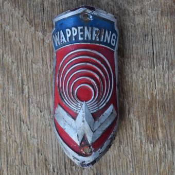 Steuerkopfschild WAPPENRING, 30er Jahre, Originalschild aus Sammlungsbestand 