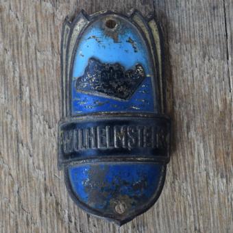 Steuerkopfschild WILHELMSTEIN, 50er Jahre, Originalschild aus Sammlungsbestand 