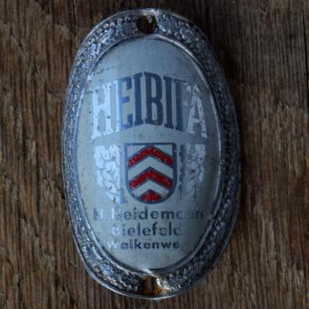 Steuerkopfschild HEIBIFA, 50er Jahre, Originalschild aus Sammlungsbestand 