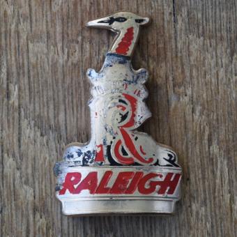 Steuerkopfschild RALEIGH, 70er Jahre, Originalschild aus Sammlungsbestand 
