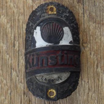 Steuerkopfschild KÜNSTING, 50er Jahre, Originalschild aus Sammlungsbestand 