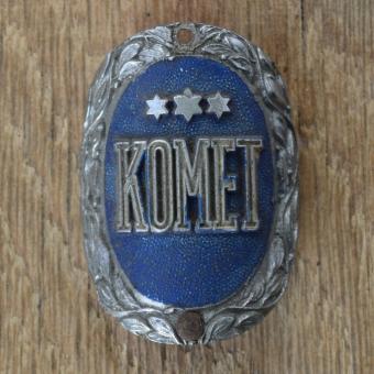 Steuerkopfschild KOMET, 50er Jahre, Originalschild aus Sammlungsbestand 