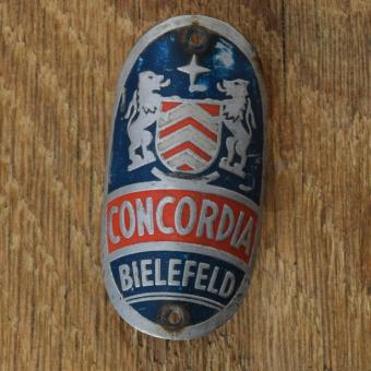 Steuerkopfschild CONCORDIA, 50er Jahre, Originalschild aus Sammlungsbestand 