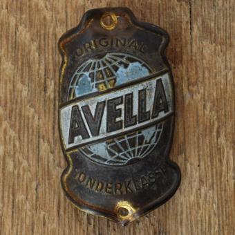 Steuerkopfschild AVELLA, 50er Jahre, Originalschild aus Sammlungsbestand 