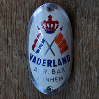 Steuerkopfschild VATERLAND, 50er Jahre, Originalschild aus Sammlungsbestand 