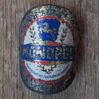 Steuerkopfschild MONOPOL, 50er Jahre, Originalschild aus Sammlungsbestand 