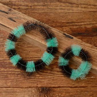 Nabenputzringe,  1 Satz, grün-schwarz, Nylon-Ausführung für Fahrradnaben 