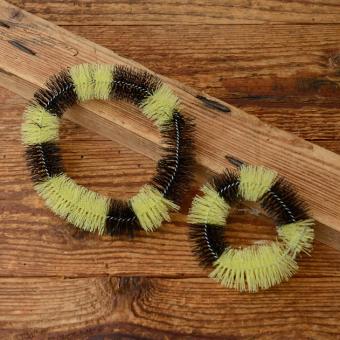 Nabenputzringe,  1 Satz, gelb-schwarz, Nylon-Ausführung für Fahrradnaben 