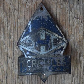 Steuerkopfschild HERCULES, 50er Jahre, Originalschild aus Sammlungsbestand 