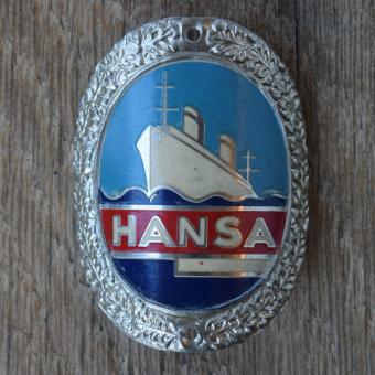 Steuerkopfschild HANSA, 50er Jahre, Originalschild aus Sammlungsbestand 